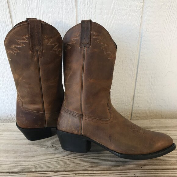 Ariat Sedona Mens Brown Leather Cowboy Western Ranch Boots 11 EE 34625 - Picture 3 of 13